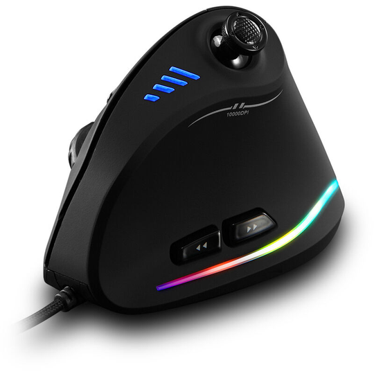 Vertical Mouse with Control Bar, 10000DPI Vertical Ergonomic Mouse, usb 11 Buttons Gaming Mouse for Desktop, pc, Laptop, Right Handed