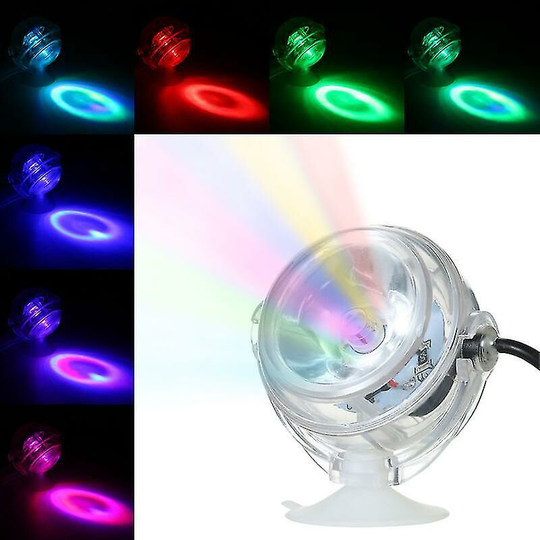 Aquarium Waterproof Led Spotlight Submersible Light Convex Lens Design, Multicolo thsinde
