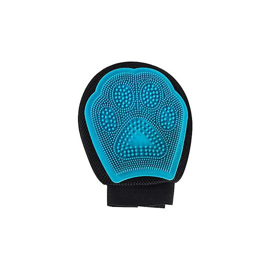 Grooming Glove for Dogs and Cats Soft Brush and Massager for Removing Pet Hair Blue