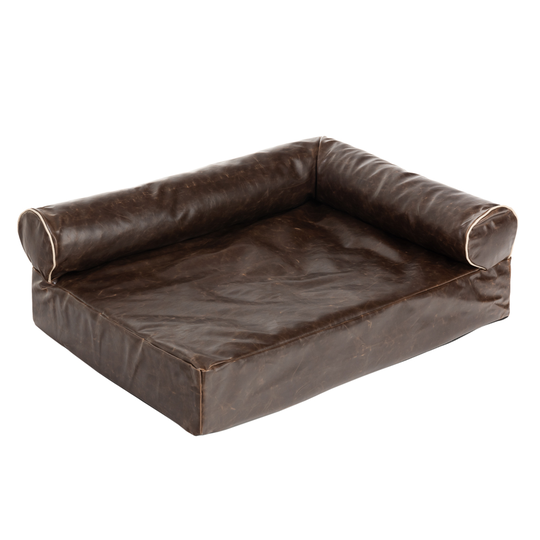 Divan Wellness Dog Sofa - Brown - approx. 85 x 65 x 30cm (L x W x H)