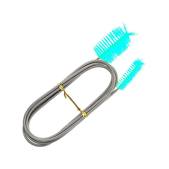Thsinde - Flexible Double Aquarium Tank Cleaner Brush Blue-200 Cm