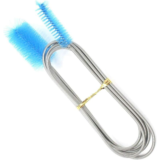 Aquarium Cleaning Brush 150cm Flexible Double Ended Fish Tank Pipe Cleaner Brush Blue