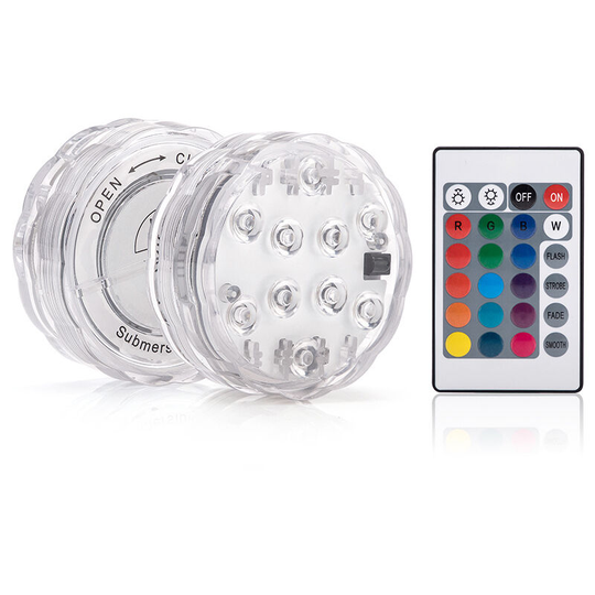 Diving Light Light Light Design Remote Control Colorful Change for Pool Aquarium Light Aquarium, Two Fires