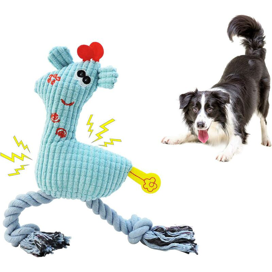 Plush Dog Toy Soft Fawn Squeak Puppy Toy Durable Interactive Dog Chew Toy For Small Medium Pets