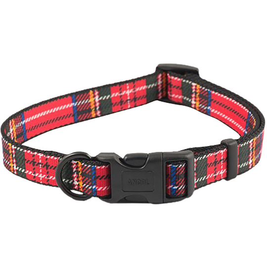 Ancol - Tartan Polyester Adjustable Collar (8-12in) (Red) - Red