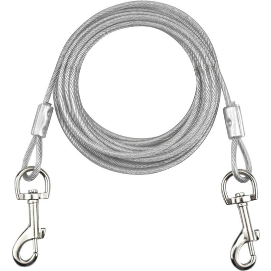 Tether for Dogs up to 80 kg, Pet Lead for Small, Medium or Large Dogs (White, 5M)