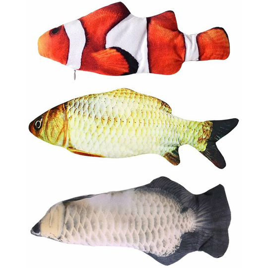 Electric Moving Kicker Simulation Fish Toy Cat USB Charging Realistic Flopping Fish, Wiggle Fish Catnip Toys for Cat Kitty Biting Chewing Kicking