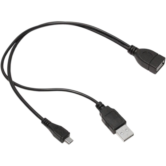 Otg MicroUSB cable with power for SmartPhones and Tablets - Bematik