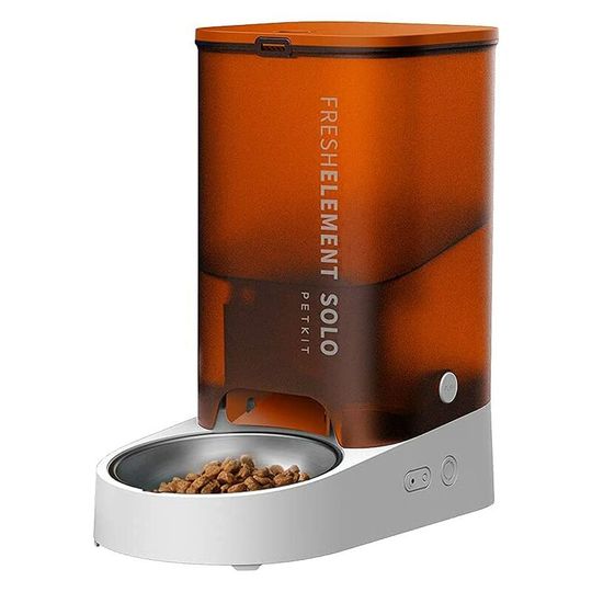 Benobby Kids - Automatic Cat Feeder - Wi-Fi Enabled - with Portion Control - Freezer Dried Food Compatible - Dual Power Design - Orange