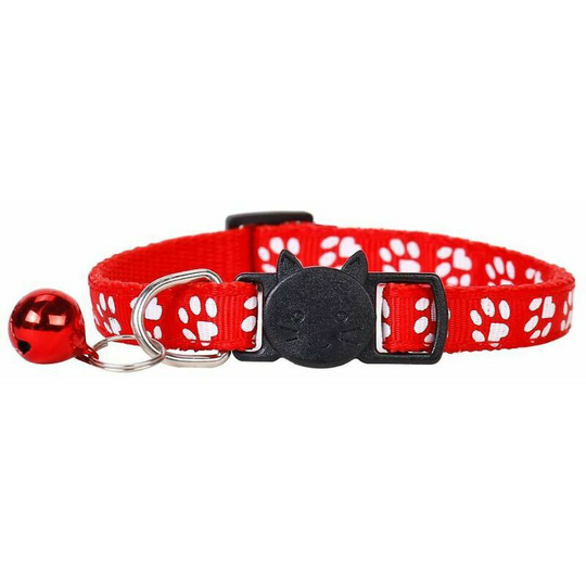 Adjustable Reflective Cat Collar, Quick Release Cat Collar, with Detachable, with Bell, for Kittens Cats, 12 Pieces Kit