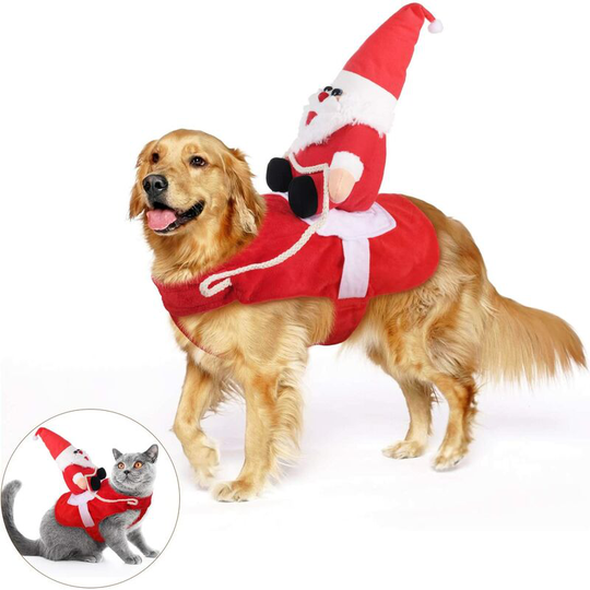 Betterlifegb - Christmas Dog Costume, Santa Claus Dog, Christmas Santa Claus Santa Claus Top / Size Adjustable / Cosplay Pet Christmas Party for Dog
