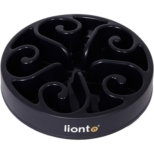 Dog bowl Anti-glutton bowl Food bowl Cat bowl Non-slip Dog bowl Anti-glutton Food bowl ø 30 cm Black