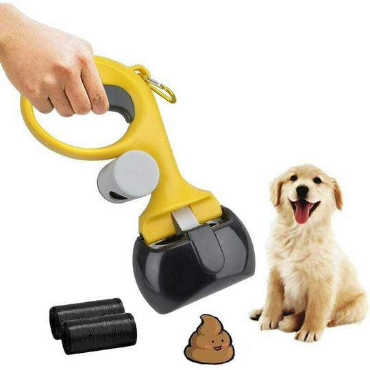 Dog Poop Shovel, Pooper Scooper Dog Poop Shovel with Foldable Poop Scoop Bin Bag for Dogs/Cats Indoor/Outdoor Lawn