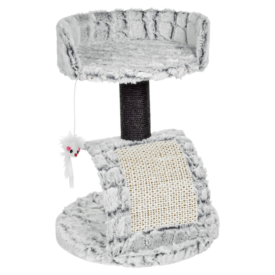 40 cm Cat Scratching Post Bed Activity Centre Toys Grey Play Scratcher Tower Kit