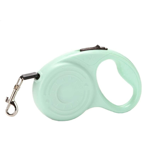 Retractable dog leash, 5M extension leash, used for training walking and jogging dogs (light bean green)