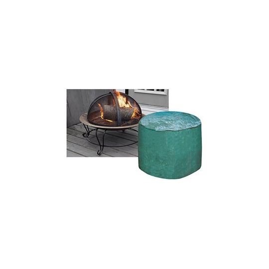Large Heavy Duty Weatherproof Green Round Firepit Protective Rain cover