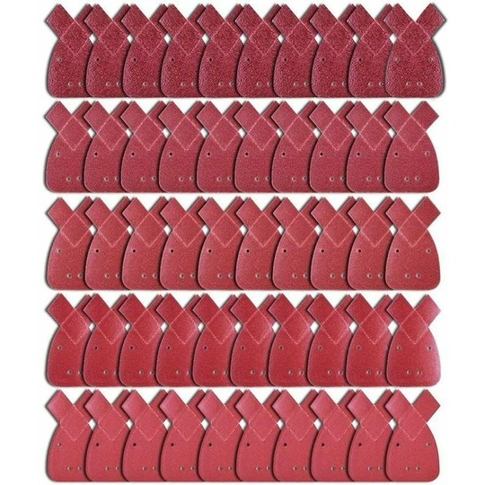 Bearsu - 50 Pieces Sanding Sheets Sanding Sheet, 140 mm Sandpaper, 4 Holes 150/180/320/600/1000 Grit, for Black and Decker Detail Palm Sander