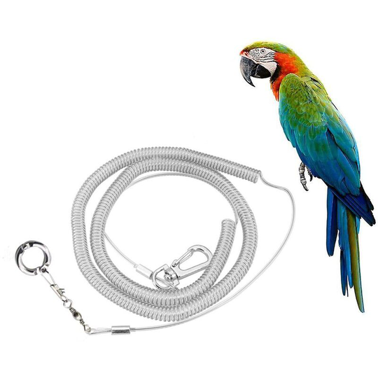Ultra Light Parrot Bird Harness, Anti-Bite Flying Training Rope (5mm)