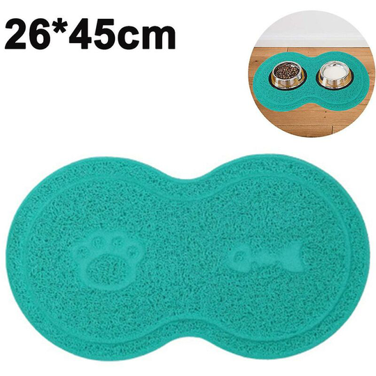 Silicone Waterproof Placemat, Shaped Pet Feeding Mat Non Spill 26*45cm