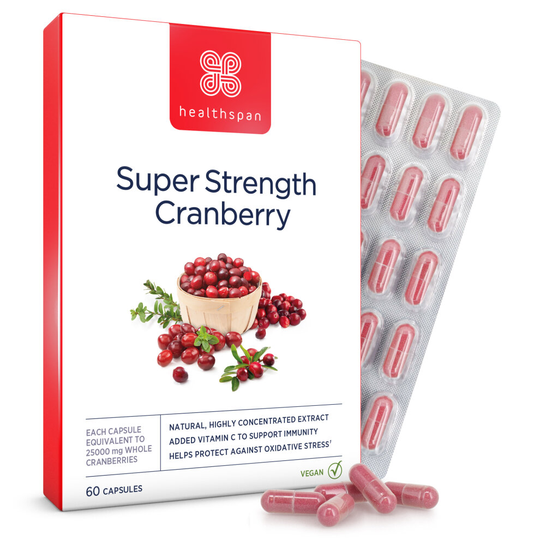 Healthspan Super Strength Cranberry 25,000mg, 60 Capsules, Vegan