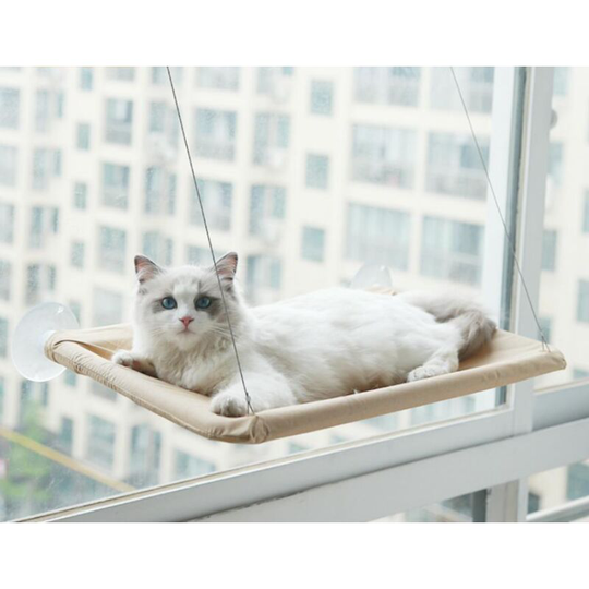 Cat bed: cat window hammock, khaki