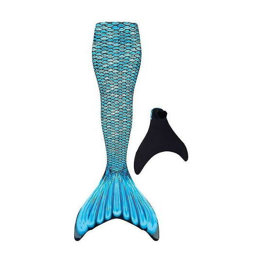 Thsinde - Kids Wear-resistant Mermaid Tail For Swimming, Monofin Included_(costbuy) green m