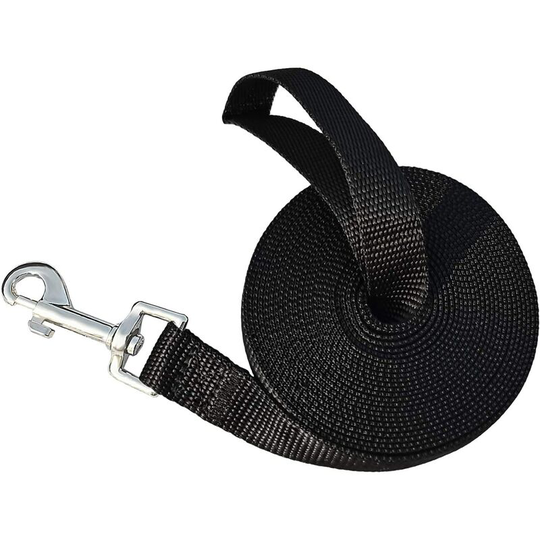 Dog Lead 5m/ 10m / 15m Black, Dog Training Leash, Long Leash for Small to Large Dogs