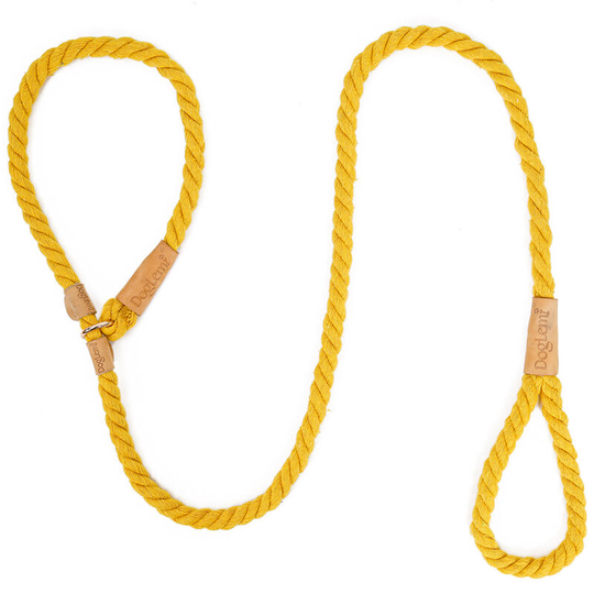 Doglemi - Dog Leash Slip Rope Braided Rope 1.7m Heavy Duty No Pull Training Leash for Small Medium Large Dogs, Yellow - Yellow