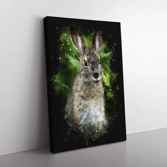 Brown Rabbit Paint Splash