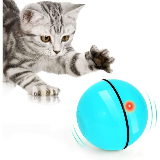 Cat Toy Toy Ball with led Light Auto 360 Degree Rotation and usb Charging Interactive Cat Toy for Pe
