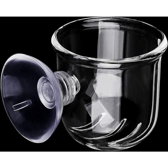 Aquarium Glass Cone Feeder Red Worm Fish Tank Plant Shrimp Feeder Sewing Crystal Fish Feeding Cup With Suction