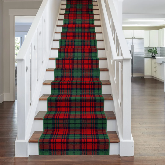 Abrams Tufted Red/Green Stair Runner