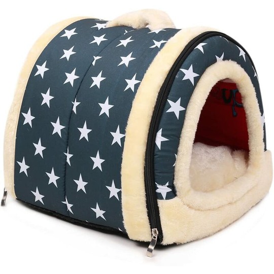 Pet Nest and Sofa Bed, Non-slip Foldable Dog Cat House and Winter Soft Comfortable Mattress