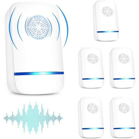 Perle Rare - 6 Packs Ultrasonic Pest Repeller, Pest Repeller, Plug-in Pest Repeller for Mosquitoes, Mice, Cockroaches, Spider Insects, Ultrasonic