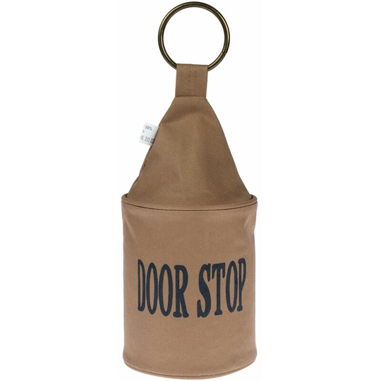 HOMESCAPES Heavyweight Filled Fabric Door Stop - Tan Brown