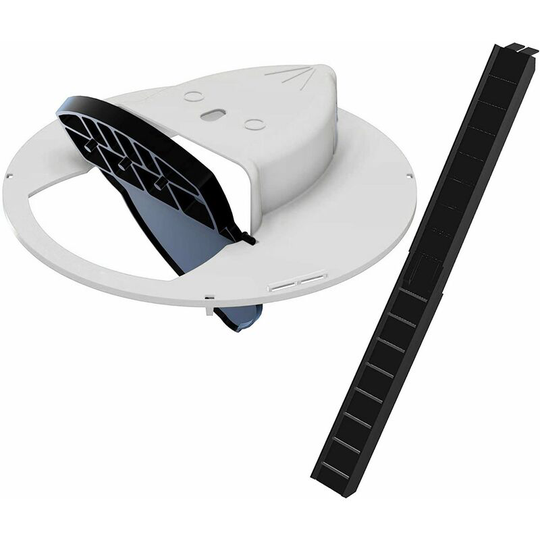Lifcausal - Reusable Plastic Smart Mouse Trap Flip n Slide Bucket Lid Mouse Rat Mouse trap Humane Or Lethal Trap Door Style Multi Catch,White