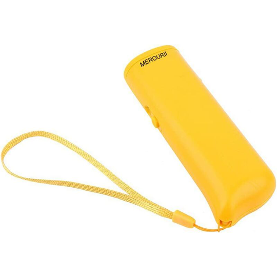 Dog Bark Control Device, 3 in 1 Ultrasonic Dog Training Repellent Control Trainer-Battery Free CTJJ2Z (Yellow)