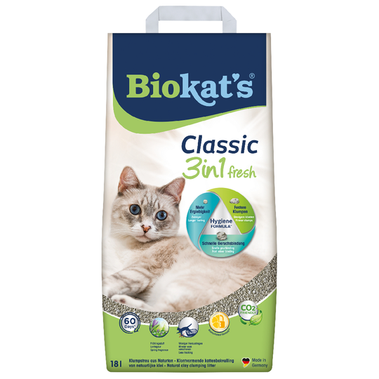 Biokat's Classic Fresh 3in1 Cat Litter - 18l