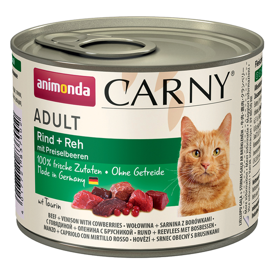 Animonda Carny Adult Saver Pack 24 x 200g - Beef & Venison with Cowberries