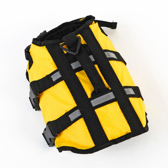 Life Jackets Dog Life Vest/Dog Floatation Vest Vest with Top Handle and Reflective Straps/Dog Lifesaver Jacket (Yellow - l)
