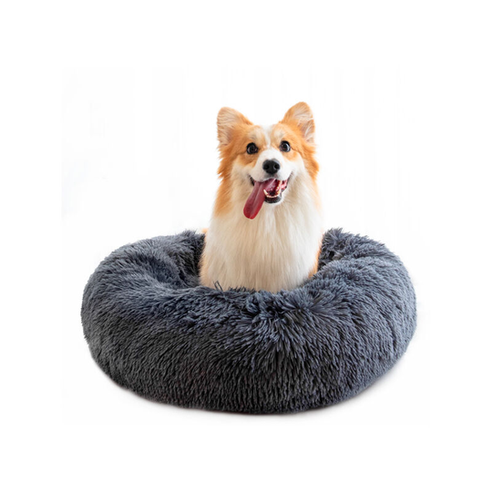 Joorrt - Pet Beds for Cats, Anti Anxiety Fluffy Dog Bed Cuddler with Anti-Slip & Water-Resistant Bottom, Washable Calming Dog Bed for Small Medium