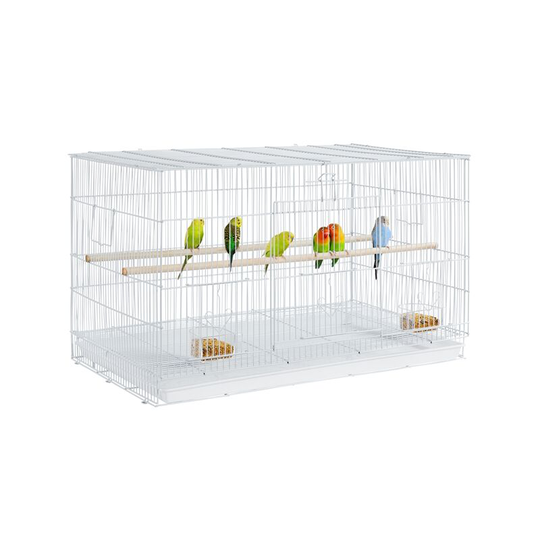 18'H Flight Cage Parrots Cage, White - white - Yaheetech