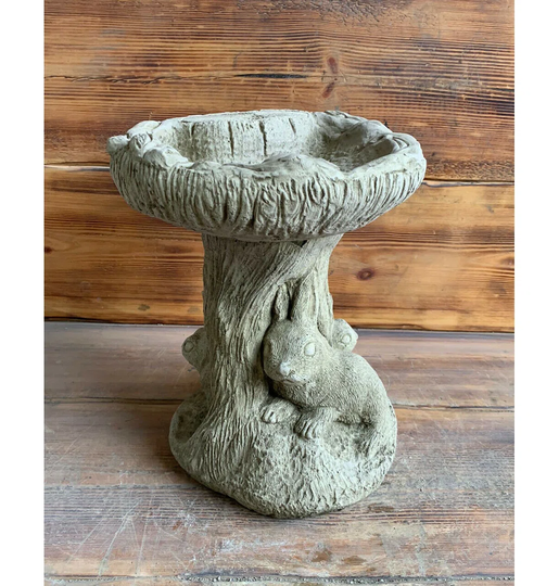 Mahnoor Stone Garden Detailed Bird Bath Statue Ornament