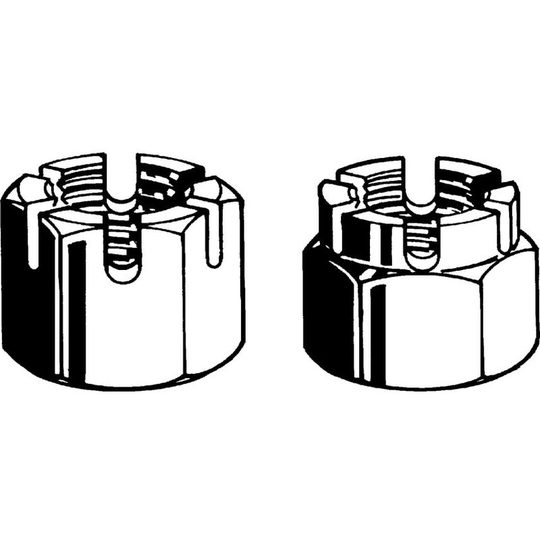 Qualfast - M20 Hex Slotted/Castle Nut (4)- you get 5