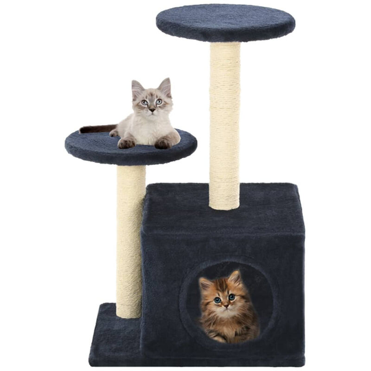 Cat Tree with Sisal Scratching Posts 60 cm Dark Blue