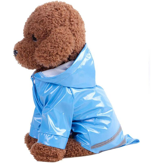 Outdoor Pet Rain Coat with Waterproof Hood Jackets pu Reflective Raincoat for Cats Clothes Cats Clothing(L, )