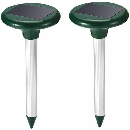 Solar Mole Repellent Snake Repellent Solar Anti-Mole Ultrasonic Repellent Animal Mouse Repellent for Garden Law Outdoor