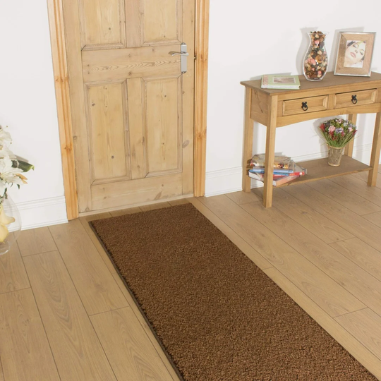 Abingd Shaggy Dark Brown Indoor/Outdoor Rug