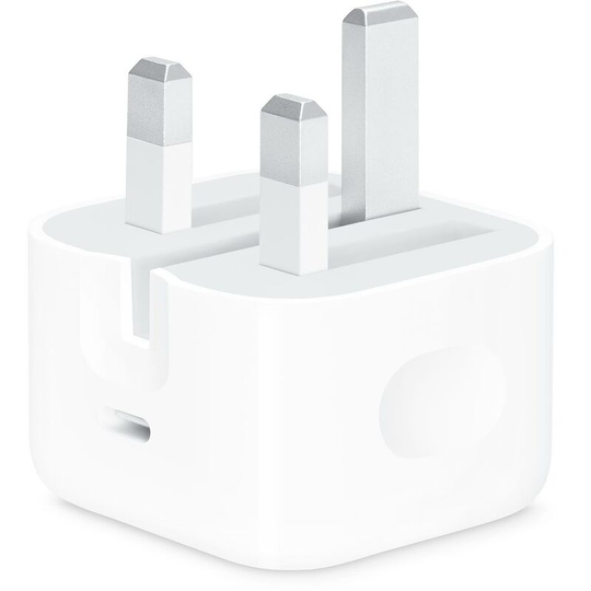 Official Apple 20W uk 3 Pin usb Type c Charger Adapter - White (Bulk Packed)