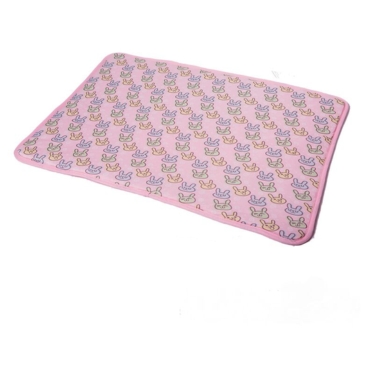 Pet Cooling Mat, Cute Printed Self Cooling Summer Pad for Small Medium Large Dogs Cats, Breathable & Washable Ice Silk Cool Mat, Puppy Heat Relieve